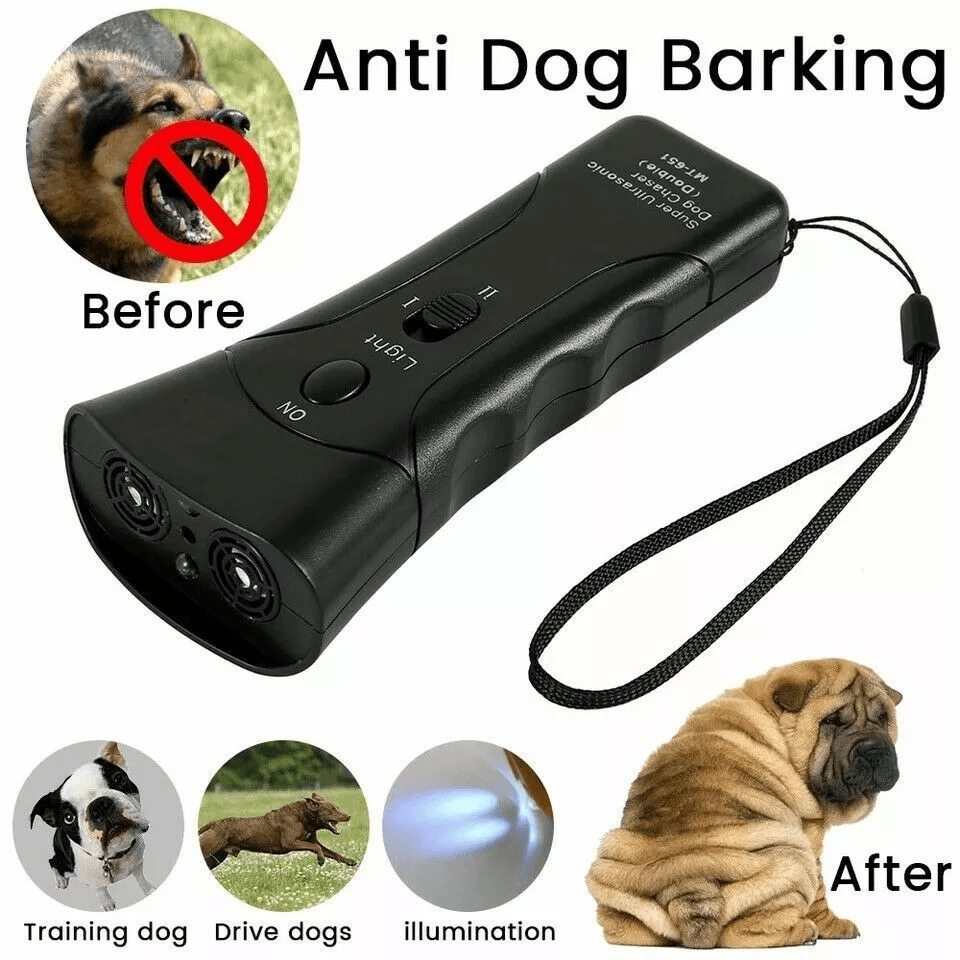 Ultrasonic Anti Dog Barking Trainer with LED Light, Gentle Pet Chaser by Petgentle Sonics