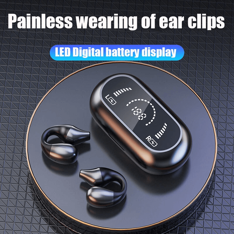 Sport Headset Wireless Bluetooth Earbuds Bone Conduction Ear Clip Headphones With Mic Touch Control 1