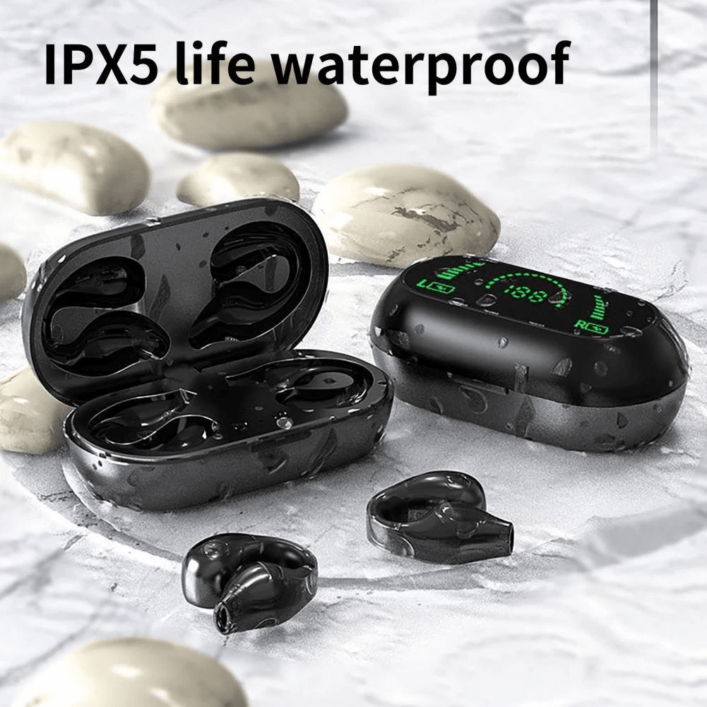 Sport Headset Wireless Bluetooth Earbuds Bone Conduction Ear Clip Headphones With Mic Touch Control 3