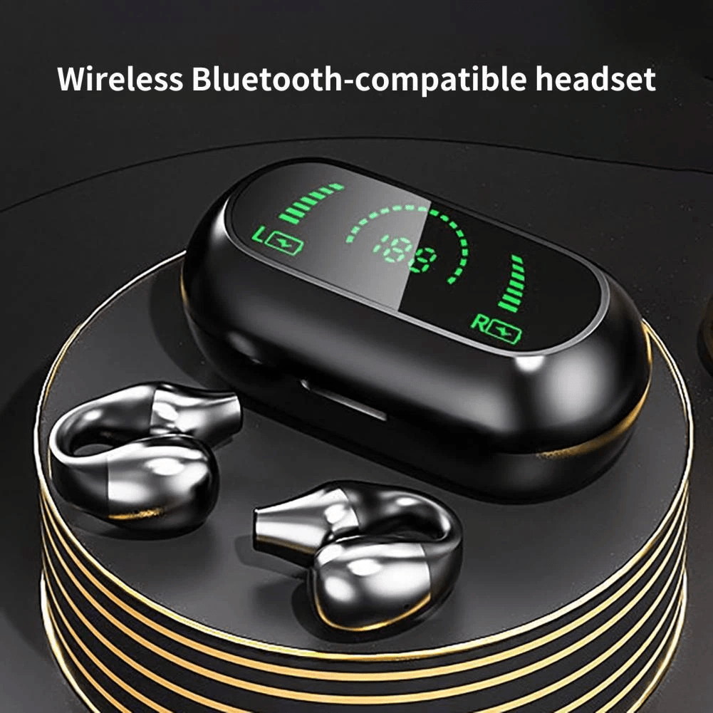 Sport Headset Wireless Bluetooth Earbuds Bone Conduction Ear Clip Headphones With Mic Touch Control 2