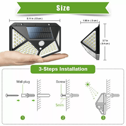 LED Solar Motion Sensor Light Outdoor Wall Security Lamp For Garden Yard 3