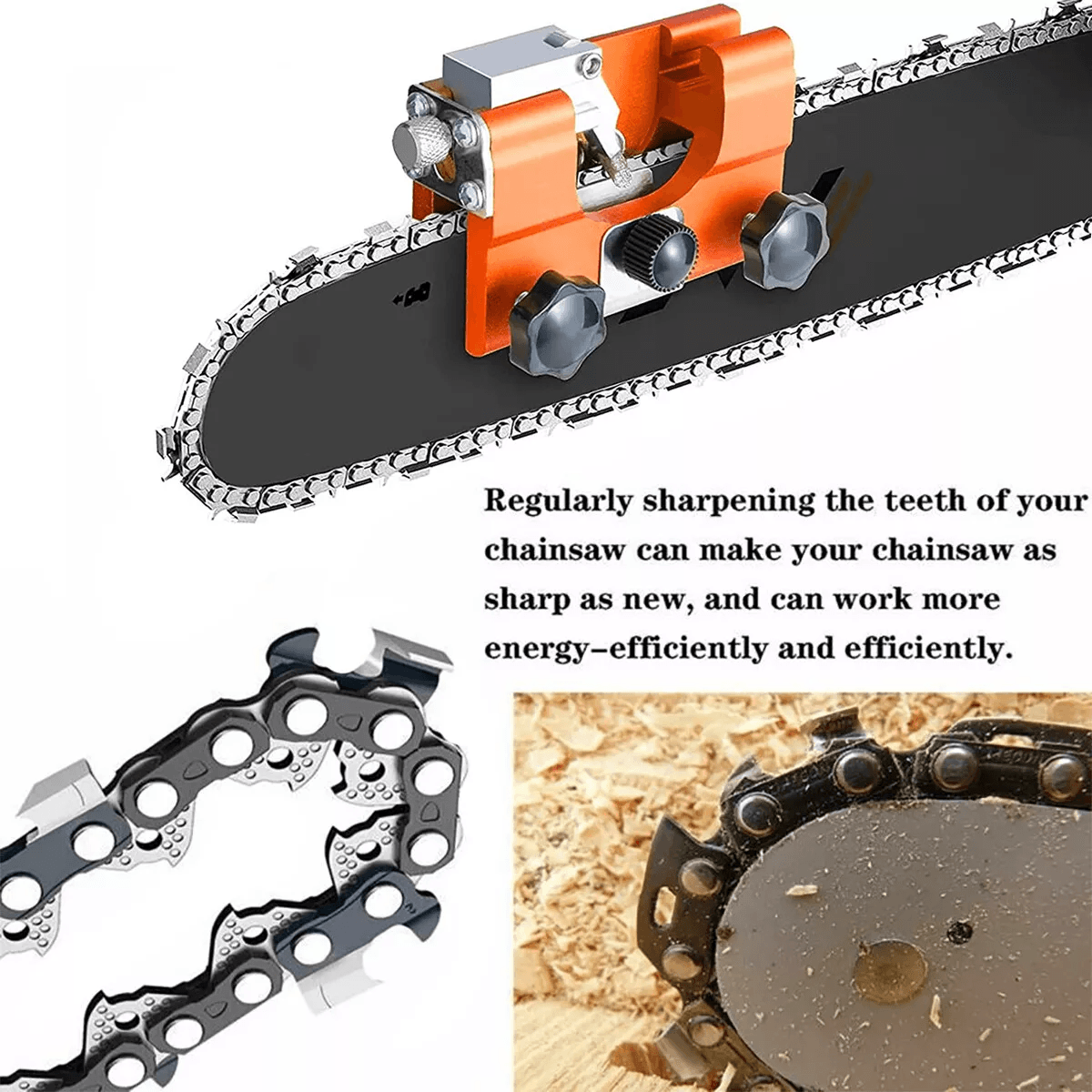 Chainsaw Chain Sharpening Jig Portable Hand Crank Sharpener Tool Set For 1220 Saw Blades Chain Saw  3