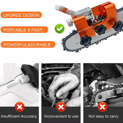 Chainsaw Chain Sharpening Jig Portable Hand Crank Sharpener Tool Set For 1220 Saw Blades Chain Saw  2