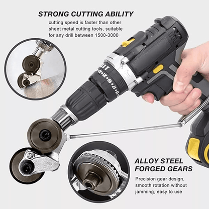 Electric Drill Plate Cutter Sheet Metal Nibbler Cutting Tool For Aluminum Steel And Copper Double H 14
