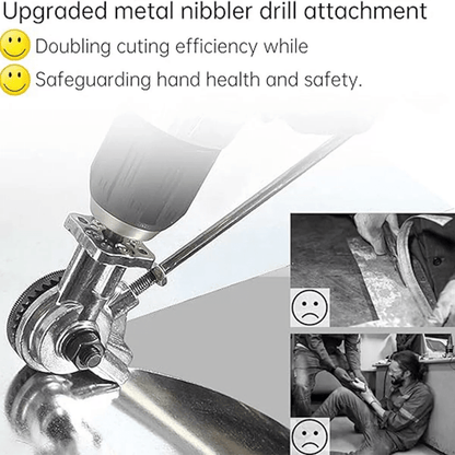 Electric Drill Plate Cutter Sheet Metal Nibbler Cutting Tool For Aluminum Steel And Copper Double H 9