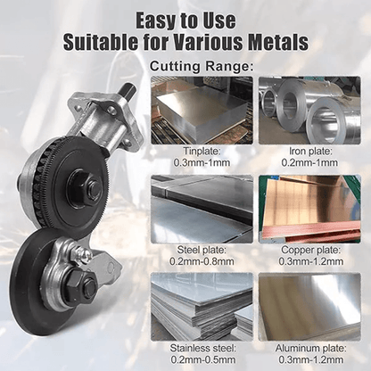 Electric Drill Plate Cutter Sheet Metal Nibbler Cutting Tool For Aluminum Steel And Copper Double H 12