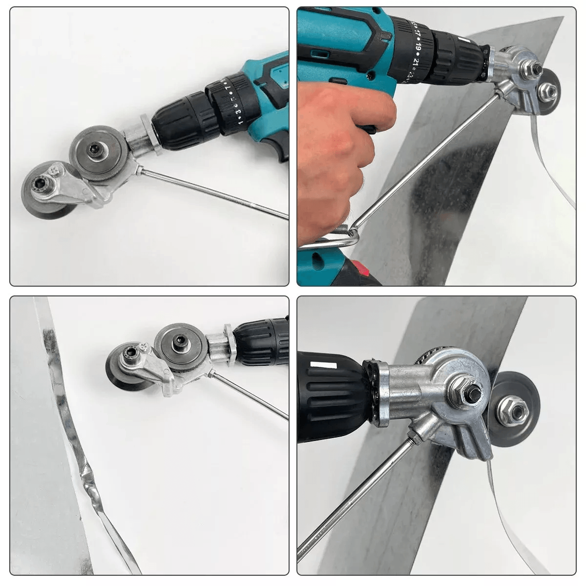 Electric Drill Plate Cutter Sheet Metal Nibbler Cutting Tool For Aluminum Steel And Copper Double H 3
