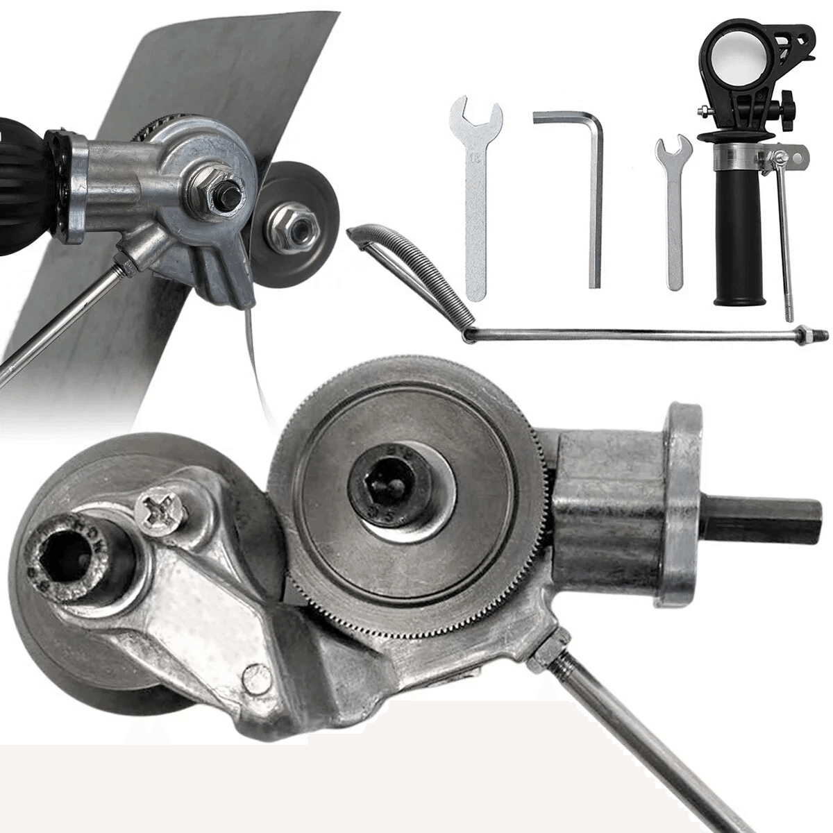 Electric Drill Plate Cutter Sheet Metal Nibbler Cutting Tool For Aluminum Steel And Copper Double H 1