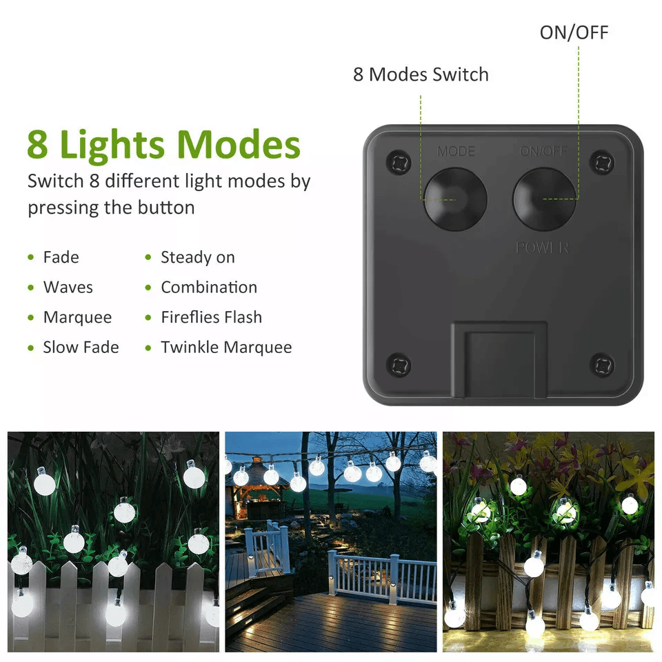 Waterproof Solar LED String Lights For Garden Patio Wedding Outdoor Copper Wire Fairy Lights For Pa 3