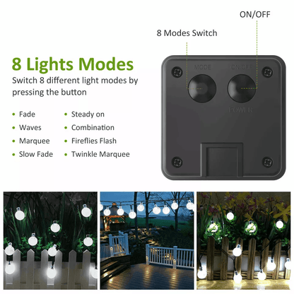 Waterproof Solar LED String Lights For Garden Patio Wedding Outdoor Copper Wire Fairy Lights For Pa 3