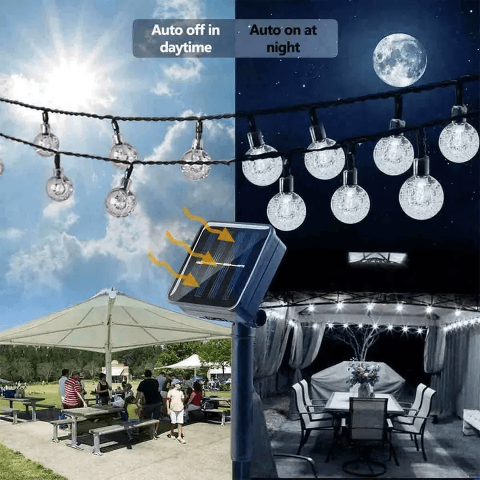 Waterproof Solar LED String Lights For Garden Patio Wedding Outdoor Copper Wire Fairy Lights For Pa 2
