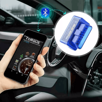 OBD2 Car Bluetooth Scanner Code Reader for iPhone OBDII Diagnostic Tool Read & Clear Fault Codes, Check Engine Light
