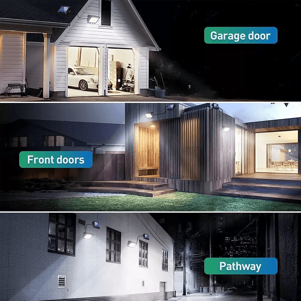LED Solar Street Light Outdoor Wall Security Flood Lamp With Motion Sensor COB Waterproof Light For 6