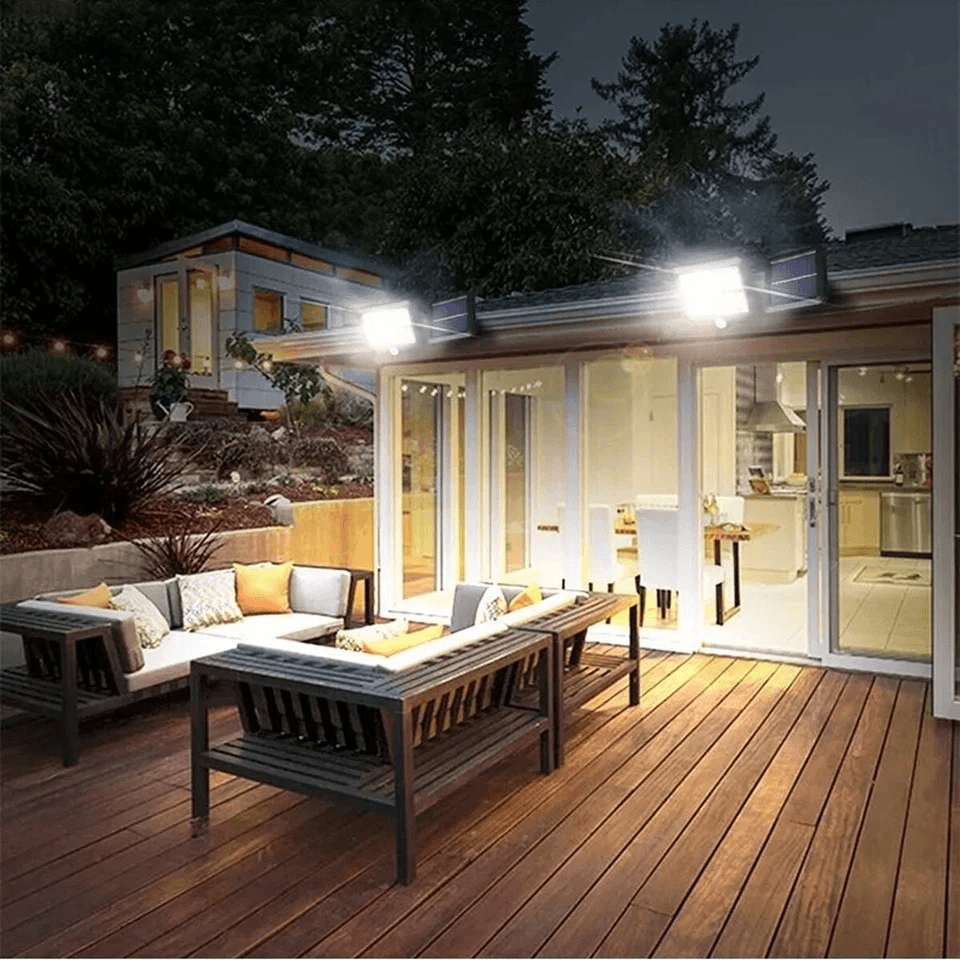 LED Solar Street Light Outdoor Wall Security Flood Lamp With Motion Sensor COB Waterproof Light For 4