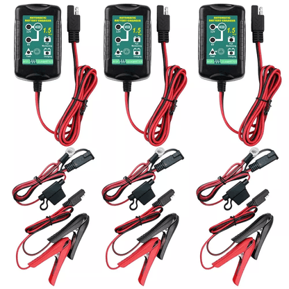 Trickle Battery Charger Maintainer for Car Motorcycle RV ATV