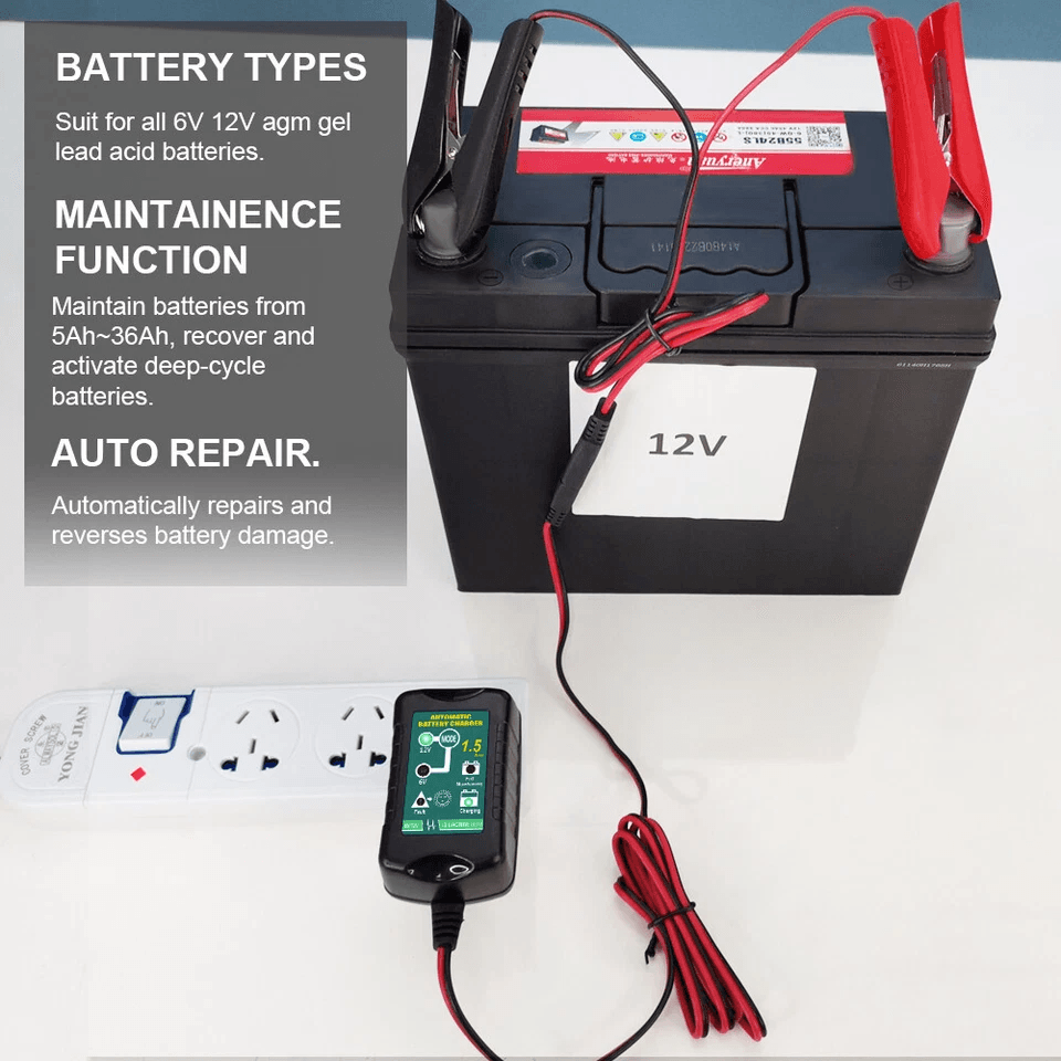 Trickle Battery Charger Maintainer For Car Motorcycle RV ATV 2