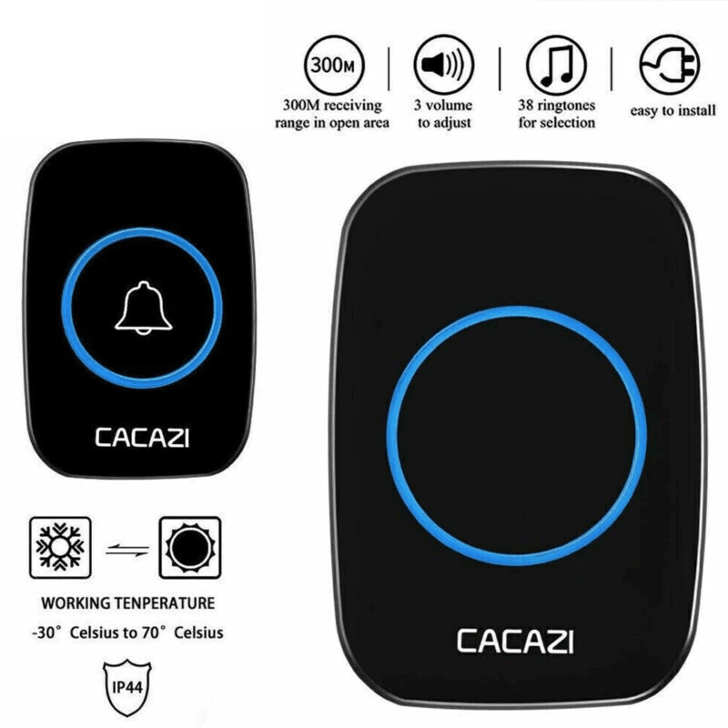 Wireless Waterproof Doorbell Kit, Door Bell for House Ring