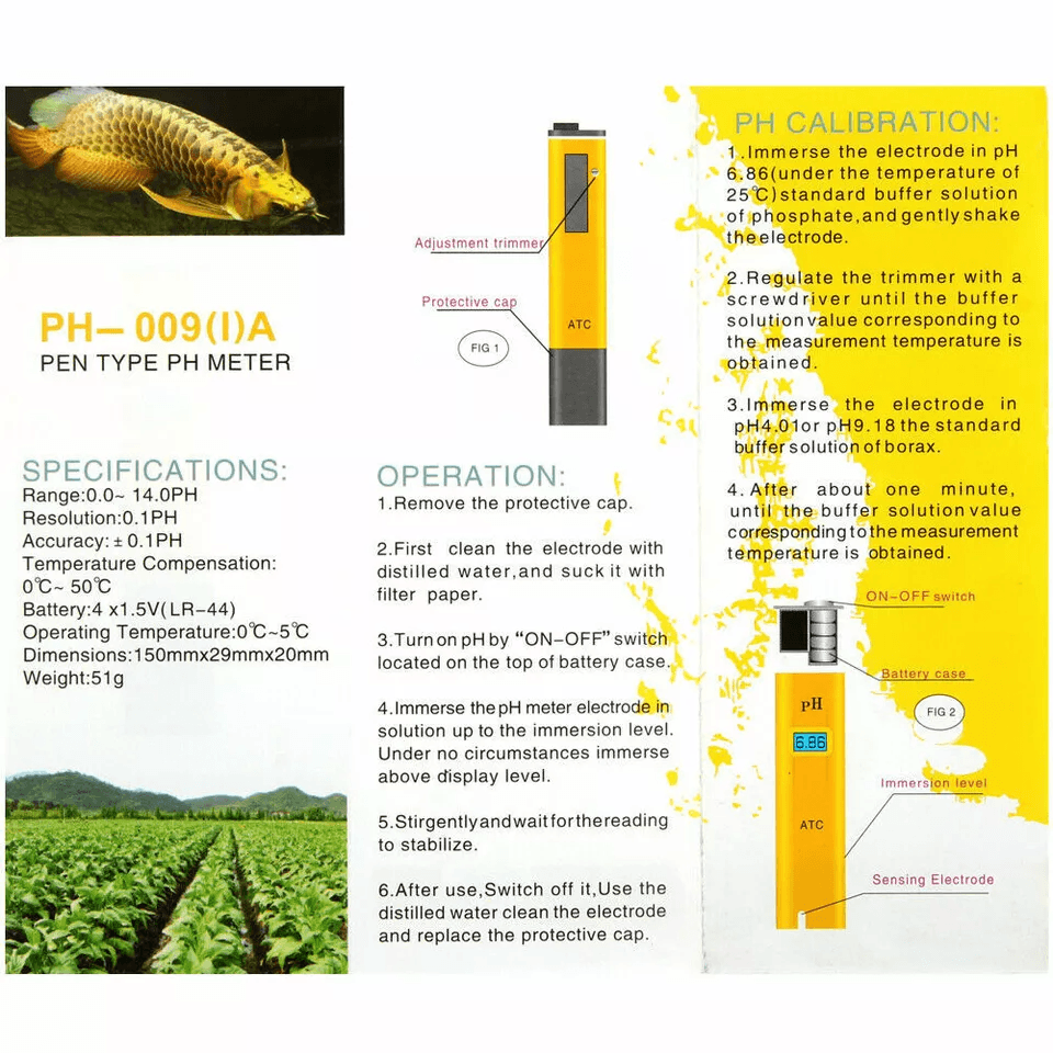 Digital Electric PH Meter LCD Tester Pocket Hydroponics  Aquarium Water Test Pen For Accurate Water 4
