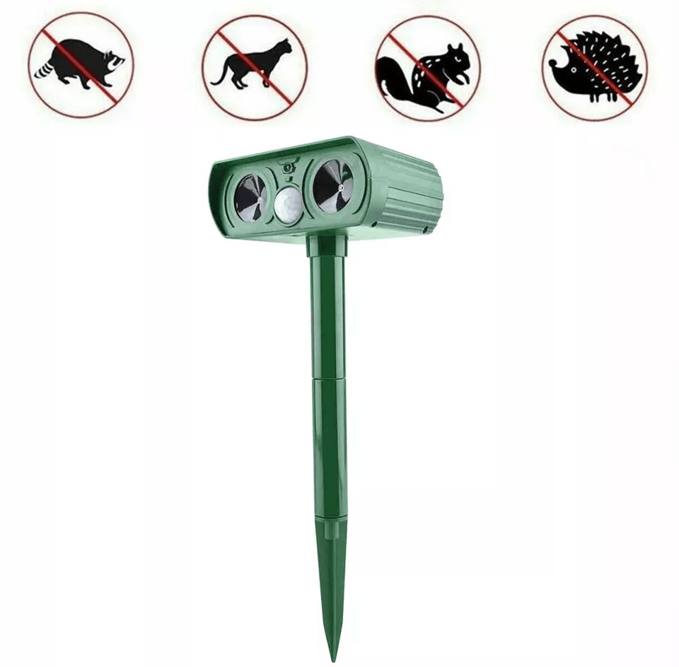 Solar Ultrasonic Animal Repellent Outdoor Cat  Dog Deterrent Motion Sensor Waterproof 5