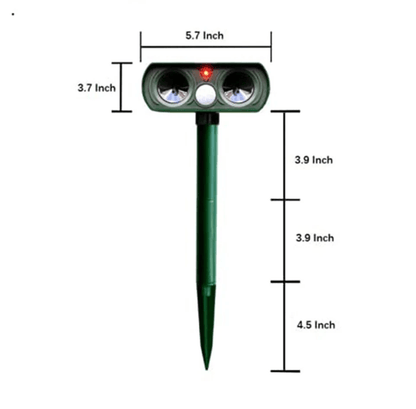 Solar Ultrasonic Animal Repellent Outdoor Cat  Dog Deterrent Motion Sensor Waterproof 6