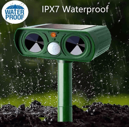 Solar Ultrasonic Animal Repellent Outdoor Cat  Dog Deterrent Motion Sensor Waterproof 1