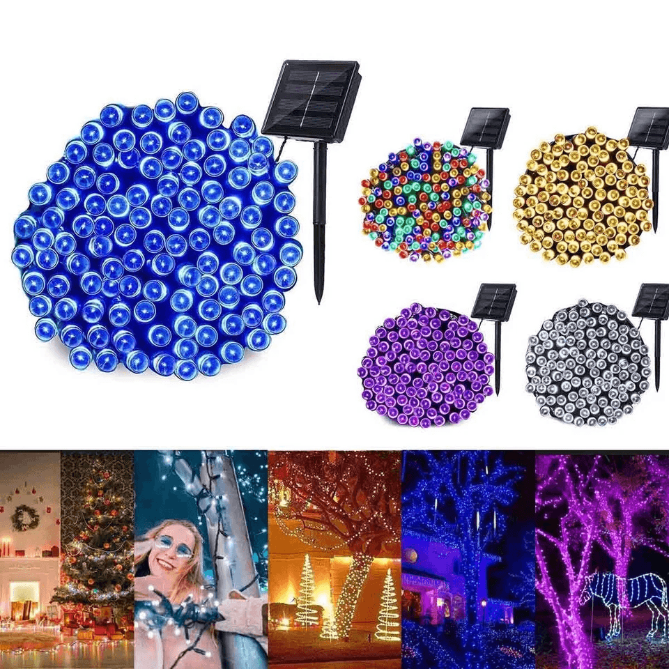 LED Solar String Lights Outdoor Garden Party Decor Waterproof Fairy Wedding Lamp Adjustable Solar P 2