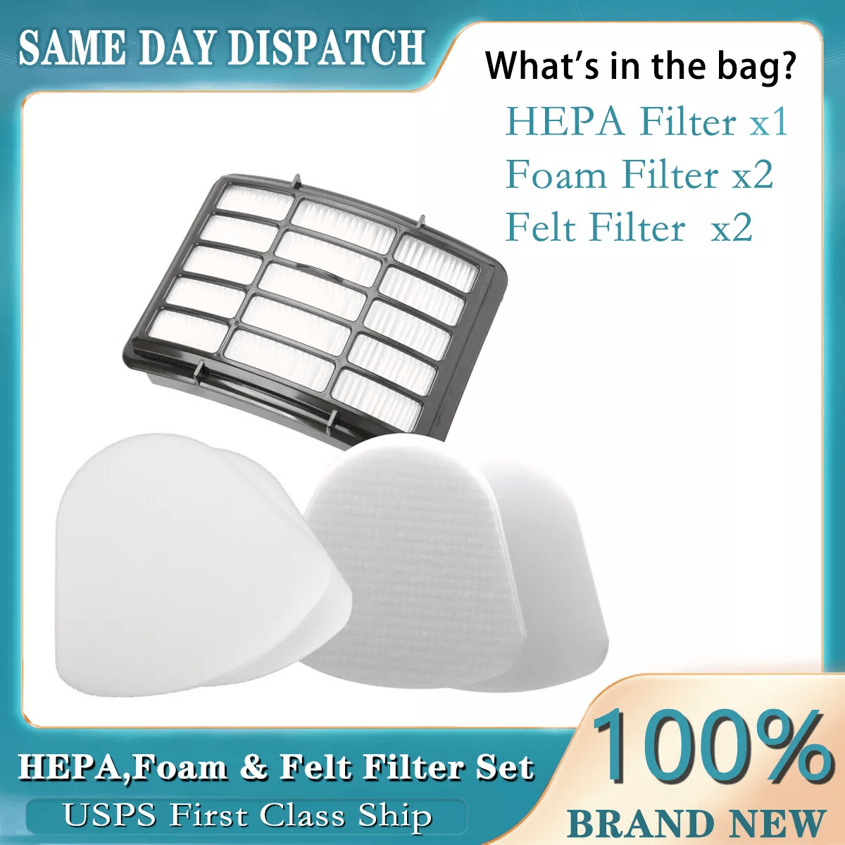 Foam  Felt Filter Set For Shark Navigator LiftAway NV350 NV360 NV370 XFF350 XHF350 9