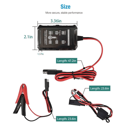 Lithium Iron Phosphate Battery Charger Series LiFePO4 Smart Maintainer For Lead Acid AGM GEL EFB St 1