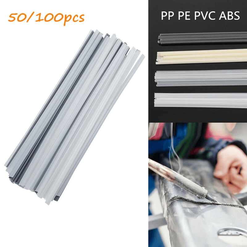 50pcs Plastic Welding Rods ABSPPPVCPE Welding Sticks For Plastic Gun Welder Durable Repair Kit For  9