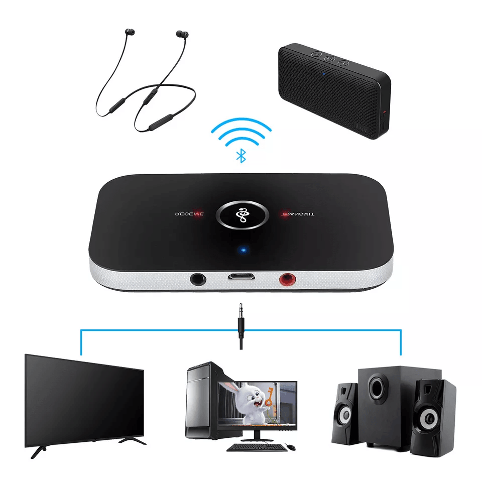Wireless RCA To Aux Bluetooth Receiver  Transmitter Adapter Audio Device For TV Stereo Car Headphon 1