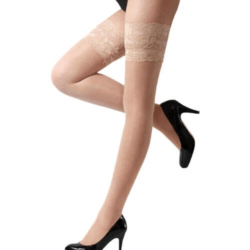 Women Fishnet Stockings Lace Top Mesh Sexy Thigh High Tights Hosiery Socks