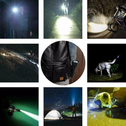 1200000LM Super Bright LED Flashlight Tactical Light USB Rechargeable Waterproof  AntiCrush Torch 6