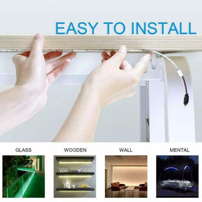 RGB Waterproof LED Strip Light SMD 5050  44 Key Remote 12V DC Power Kit 8 Light Modes 3