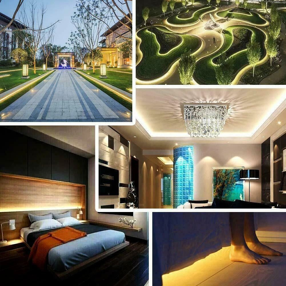RGB Waterproof LED Strip Light SMD 5050  44 Key Remote 12V DC Power Kit 8 Light Modes 1