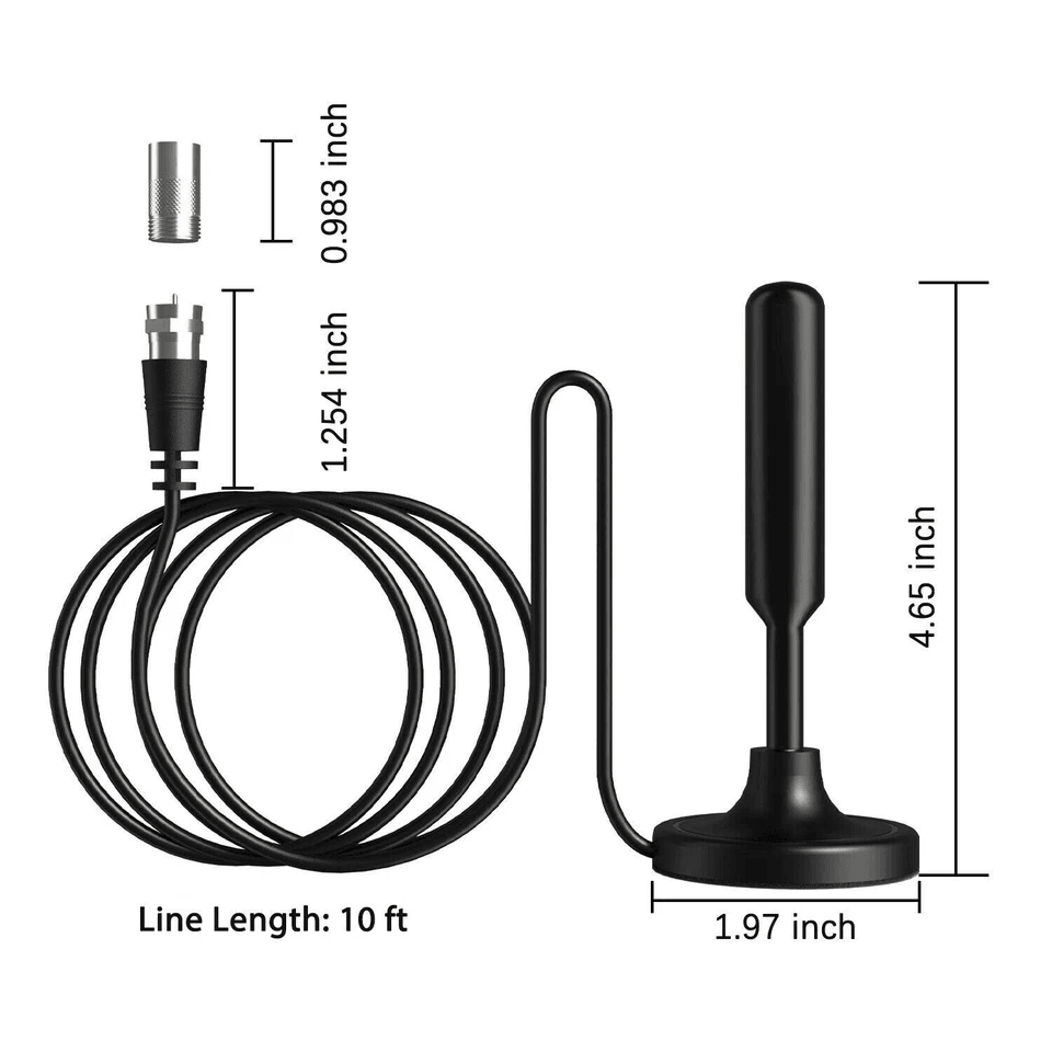 Digital HD TV Antenna Indoor 4K HDTV Long Range Signal Booster 5