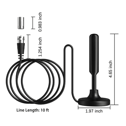 Digital HD TV Antenna Indoor 4K HDTV Long Range Signal Booster 5