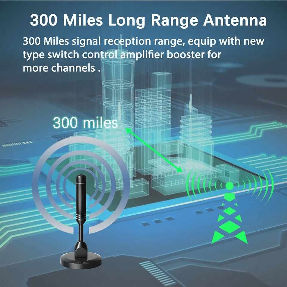 Digital HD TV Antenna Indoor 4K HDTV Long Range Signal Booster 2