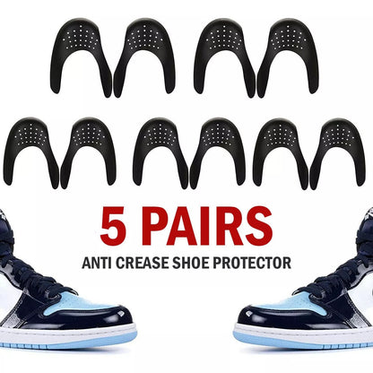 5 Pairs Anti Crease Shoe Protector, Anti-Wrinkle Toe Cover Cap for Sneakers, Crease Guards for Men & Women