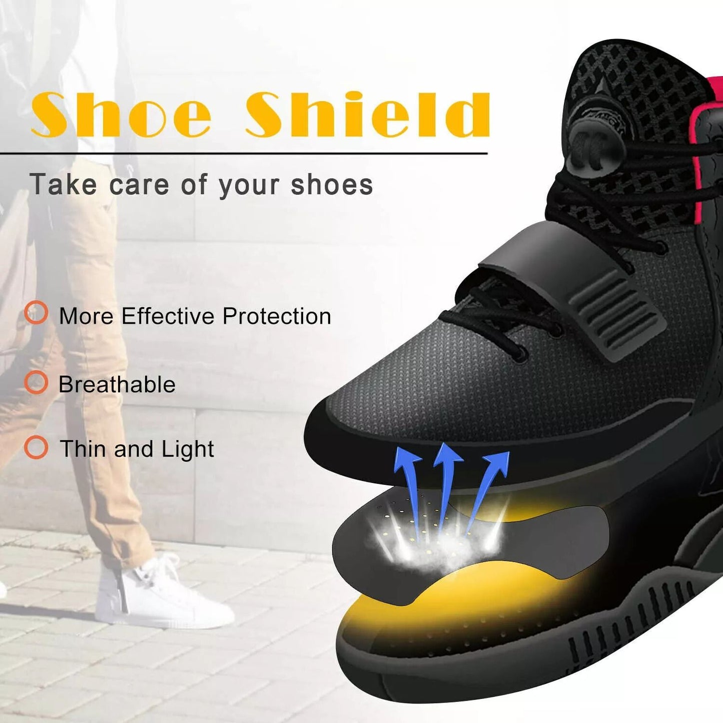 5 Pairs Anti Crease Shoe Protector AntiWrinkle Toe Cover Cap For Sneakers Crease Guards For Men  Wo 5