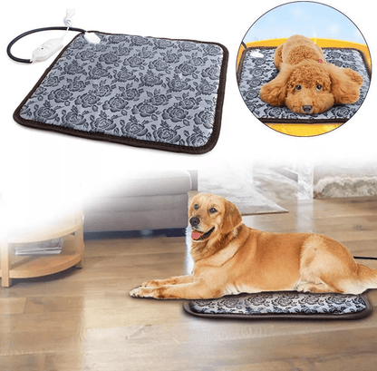 Pet Heating Pad Adjustable Anti-Bite Steel Cord Waterproof Cat Dog House Mat Heated Bed for Indoor Use, Safe & Durable