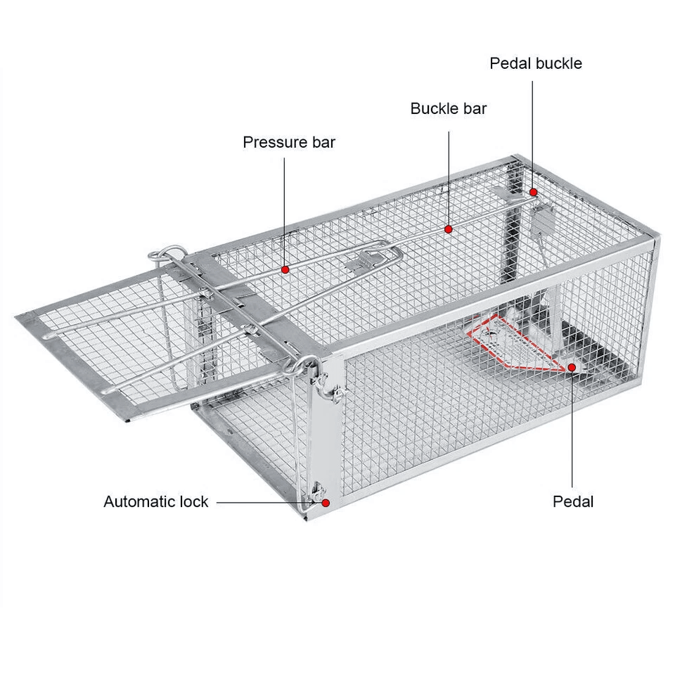 Mouse Trap Rat Trap Rodent Catch Cage Live Humane Reusable Pest Control 5