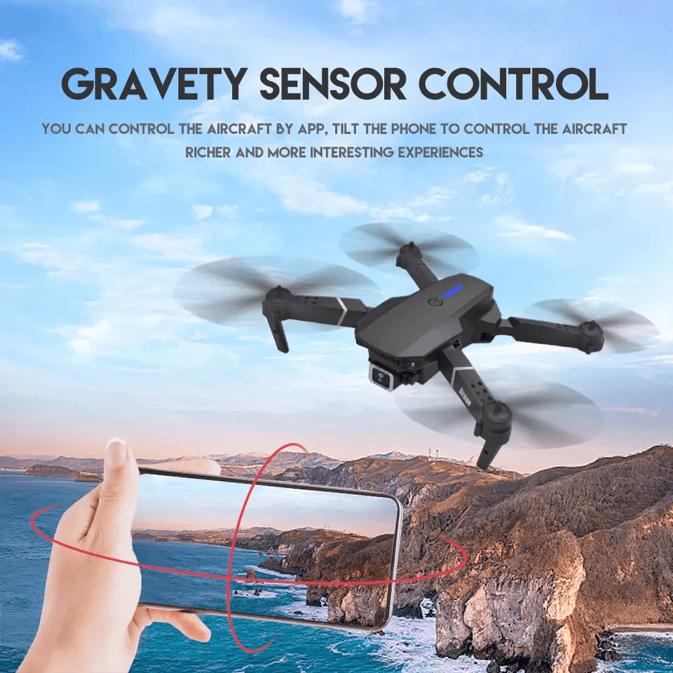 New RC Drone With HD Dual Camera WiFi FPV Foldable Quadcopter  Battery 4K Aerial Drone With Optical 3