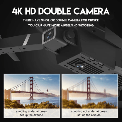 New RC Drone With HD Dual Camera WiFi FPV Foldable Quadcopter  Battery 4K Aerial Drone With Optical 6