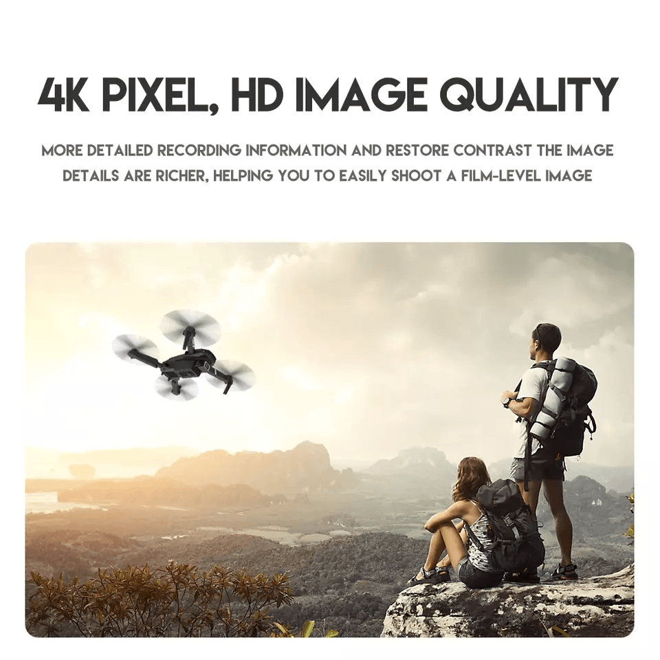 New RC Drone With HD Dual Camera WiFi FPV Foldable Quadcopter  Battery 4K Aerial Drone With Optical 16