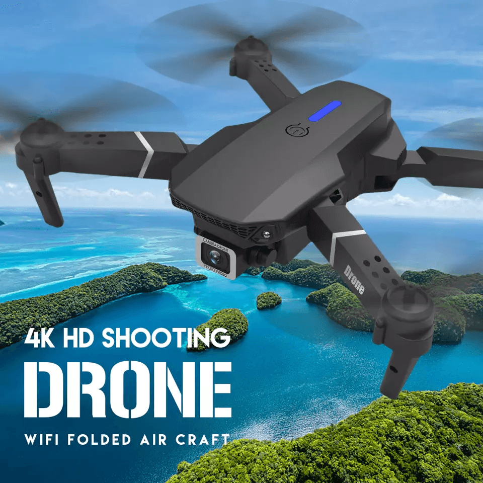 New RC Drone With HD Dual Camera WiFi FPV Foldable Quadcopter  Battery 4K Aerial Drone With Optical 1