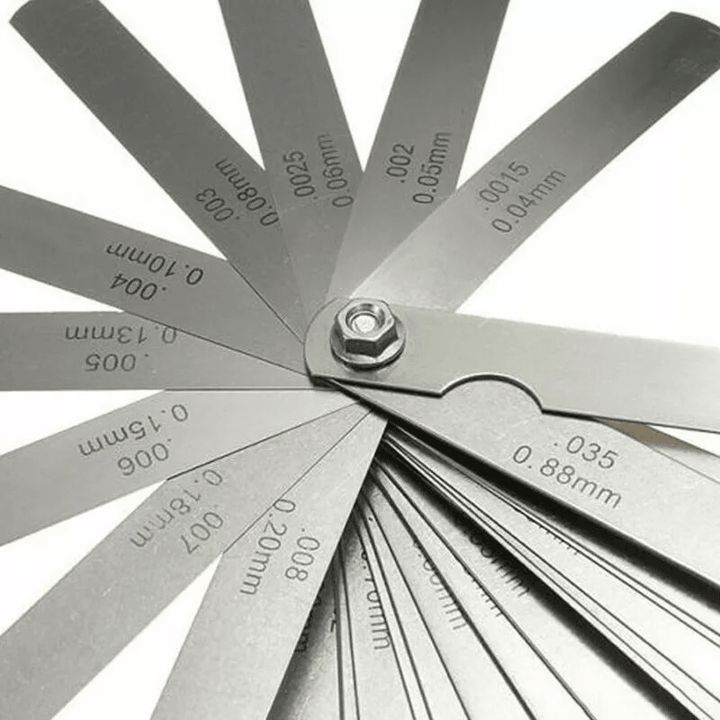 32 Blade Feeler Gauge Dual Reading – Metric & SAE Combination Tool for Precision Gap Measurement