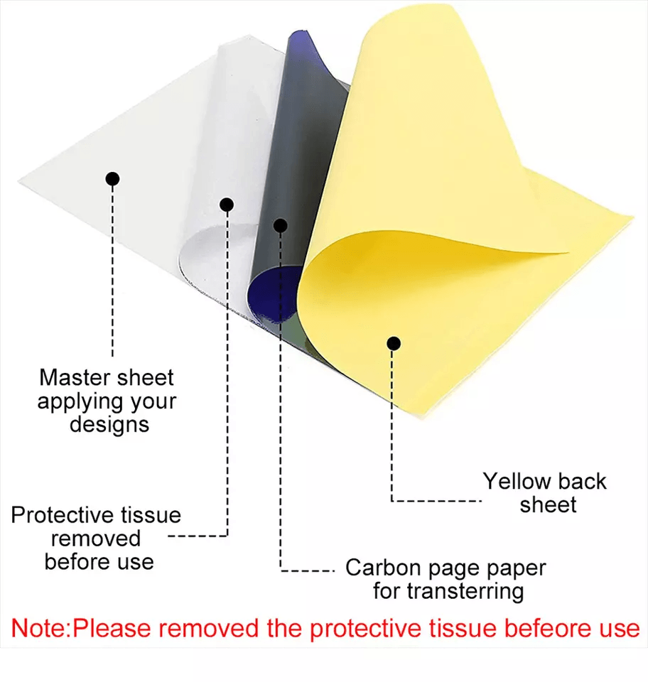Tattoo Transfer Paper Stencil Carbon Thermal Tracing Sheets For Hectograph Machine 1