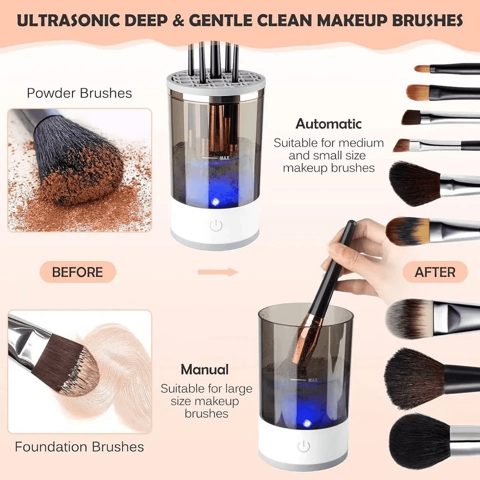 Automatic Brush Cleaner Electric Makeup Brush Cleaning Machine Fast Clean Dryer For Cosmetic Brushe 3