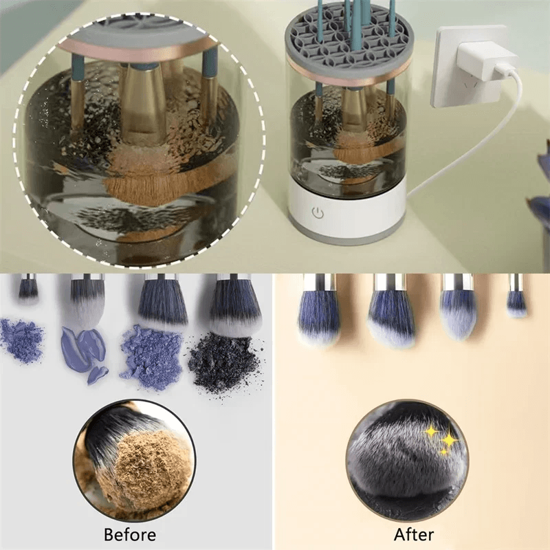 Automatic Brush Cleaner Electric Makeup Brush Cleaning Machine Fast Clean Dryer For Cosmetic Brushe 8