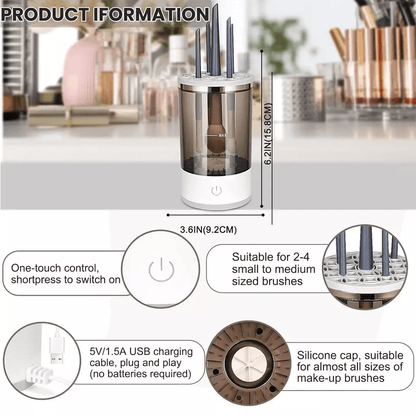 Automatic Brush Cleaner Electric Makeup Brush Cleaning Machine Fast Clean Dryer For Cosmetic Brushe 11